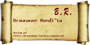 Braunauer Renáta névjegykártya